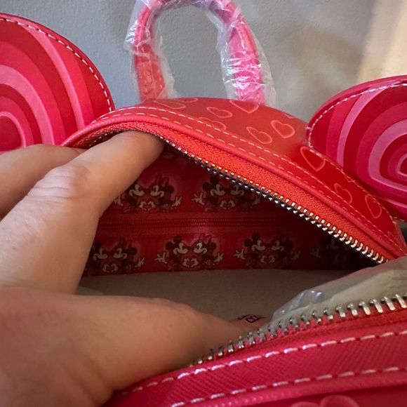 NWT Loungefly Disney Minnie Mouse Hearts Ears Mini Backpack - BoxLunch Exclusive main image 6